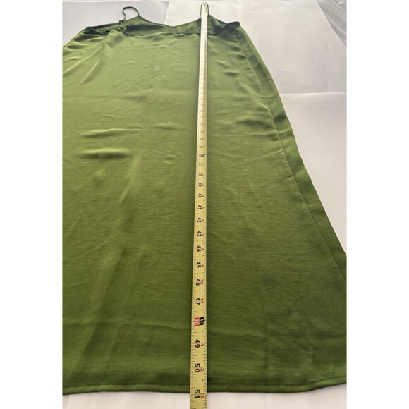 A New Day Maxi Slip Dress Size XXL Green Silky Strappy Fairy Forest Whimsy - Picture 9 of 16